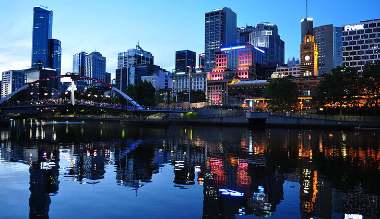 Melbourne skyline from the Yarra river